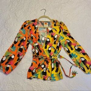 Anthropologie Toucan Wrap Blouse